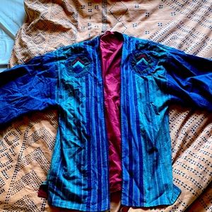 Blue pattern kimono